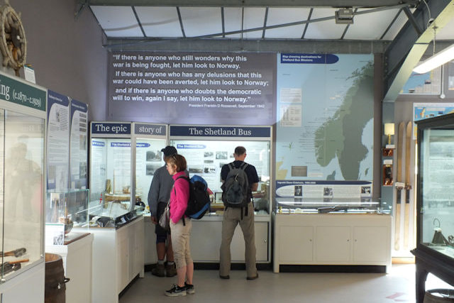 Photo of part of the Shetland Bus displays in the museum